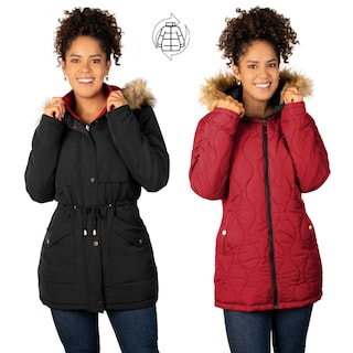 Foto 6 | Chamarra Greenlander Con Cintura Ajustable Y Gorro De Peluche Doble Vista Para Mujer