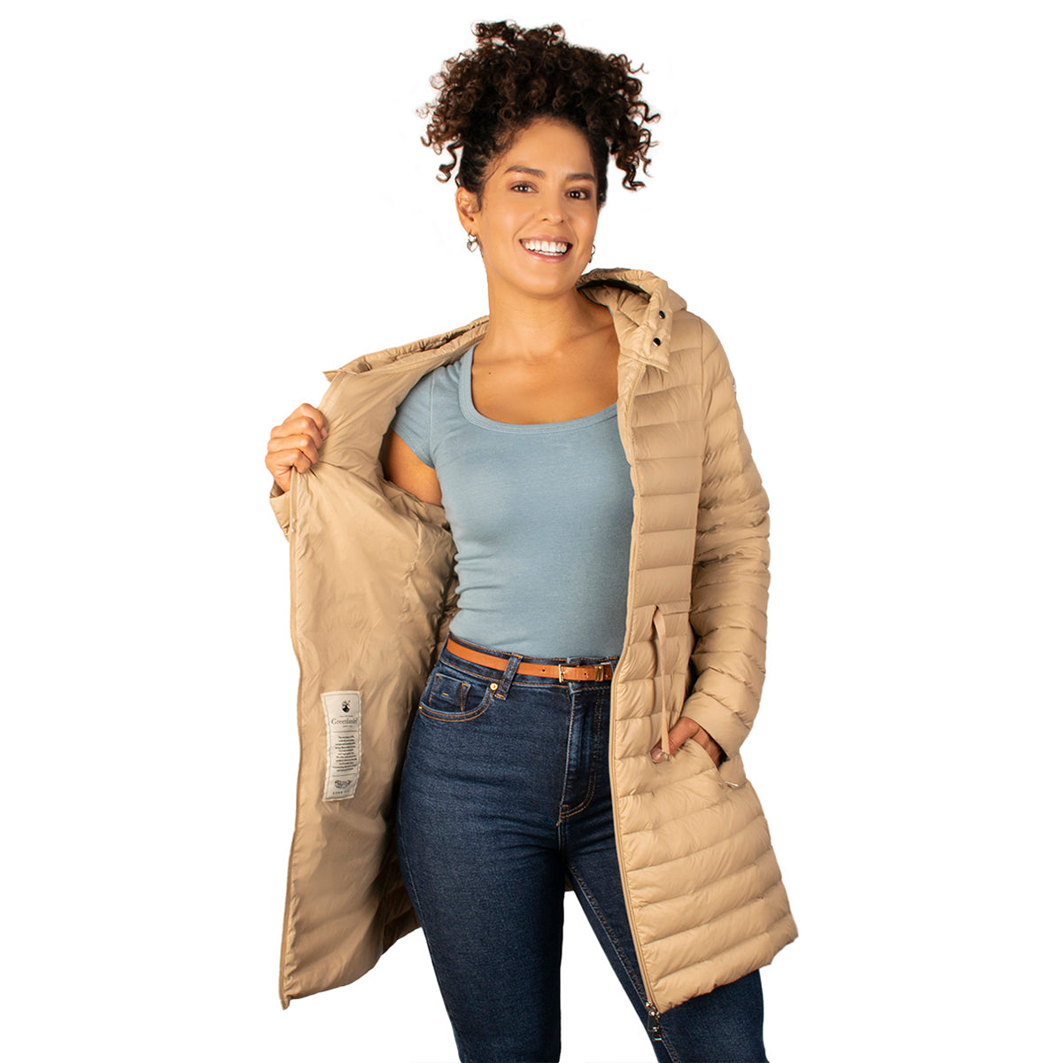 Foto 3 pulgar | Chamarra Beige Greenlander para Mujer