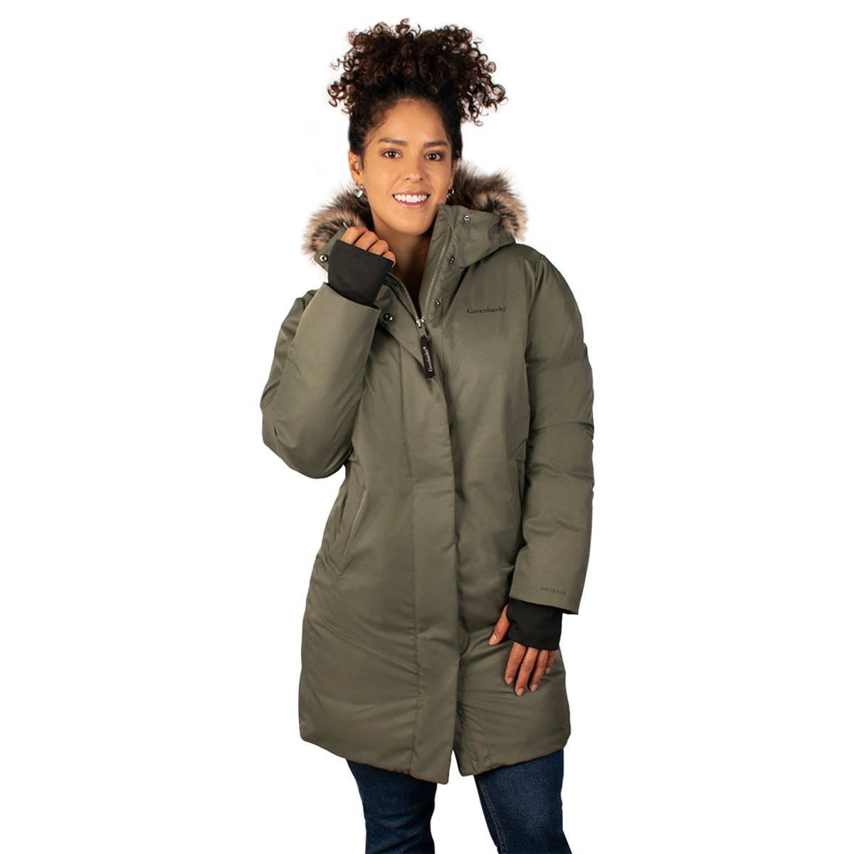 Foto 2 pulgar | Chamarra Greenlander Larga Con Gorro Y Fur Para Mujer