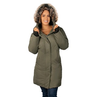 Foto 3 | Chamarra Greenlander Larga Con Gorro Y Fur Para Mujer