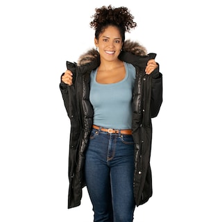 Foto 2 | Chamarra Greenlander Larga Con Gorro Y Fur Para Mujer