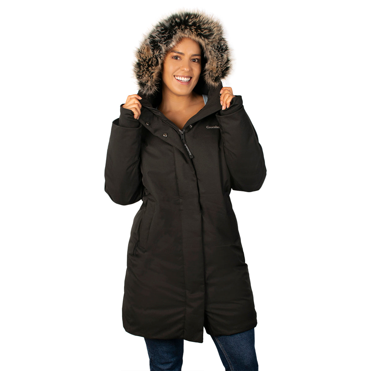 Foto 4 pulgar | Chamarra Greenlander Larga Con Gorro Y Fur Para Mujer