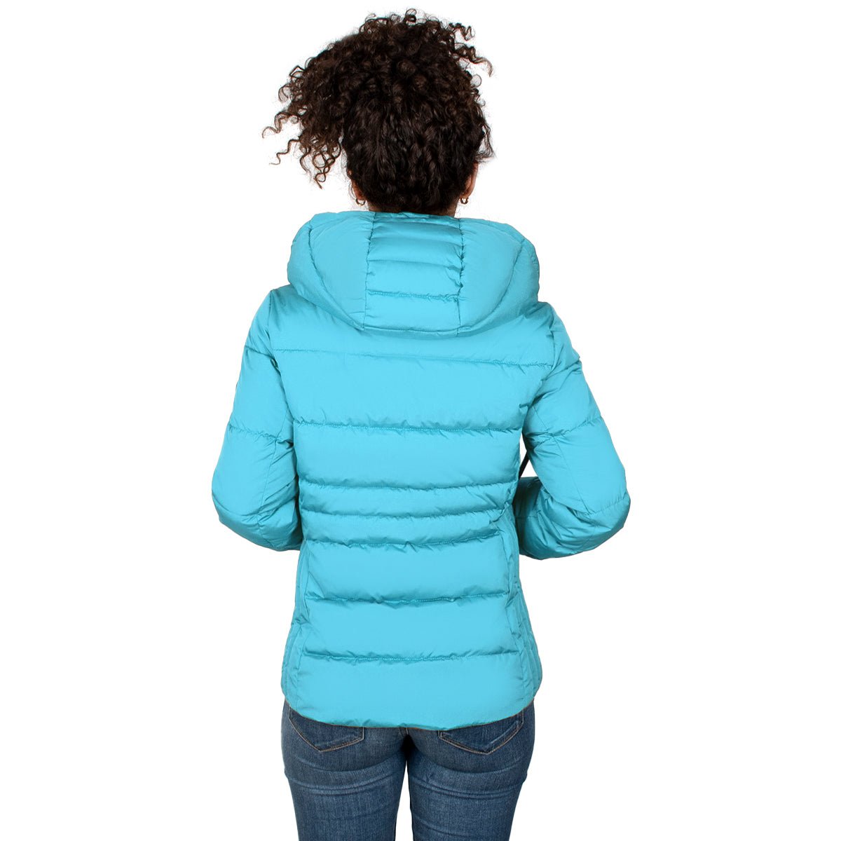 Foto 6 pulgar | Chamarra Greenlander Capitonada Gorro Ajustable Azul Claro Para Mujer