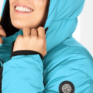 Foto 6 | Chamarra Greenlander Capitonada Gorro Ajustable Azul Claro Para Mujer