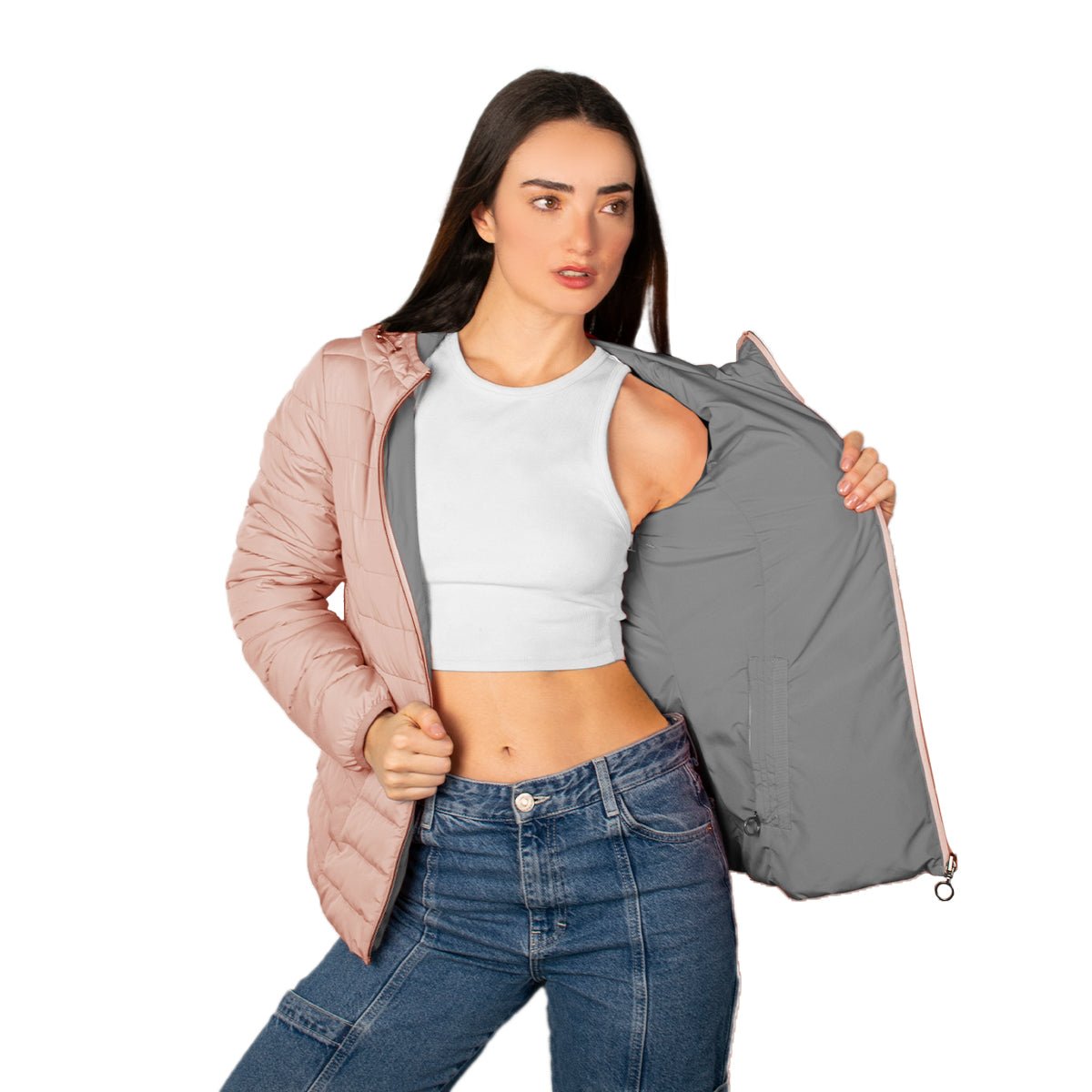 Foto 4 | Chamarra Greenlander Capitonada Doble Vista Para Mujer