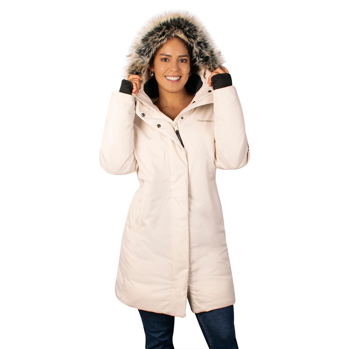 Foto 4 pulgar | Chamarra Greenlander Larga Con Gorro Y Fur Para Mujer