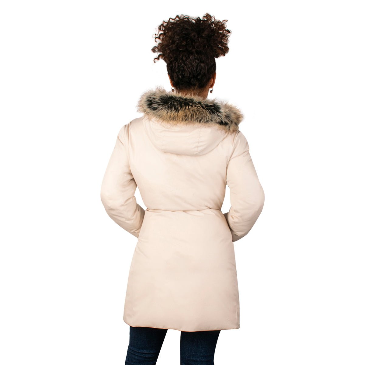 Foto 7 | Chamarra Greenlander Larga Con Gorro Y Fur Para Mujer