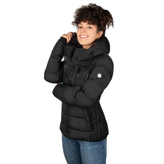 Foto 1 | Chamarra Greenlander Capitonada Gorro Ajustable Para Mujer