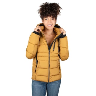 Foto 1 | Chamarra Greenlander Capitonada Gorro Ajustable Para Mujer