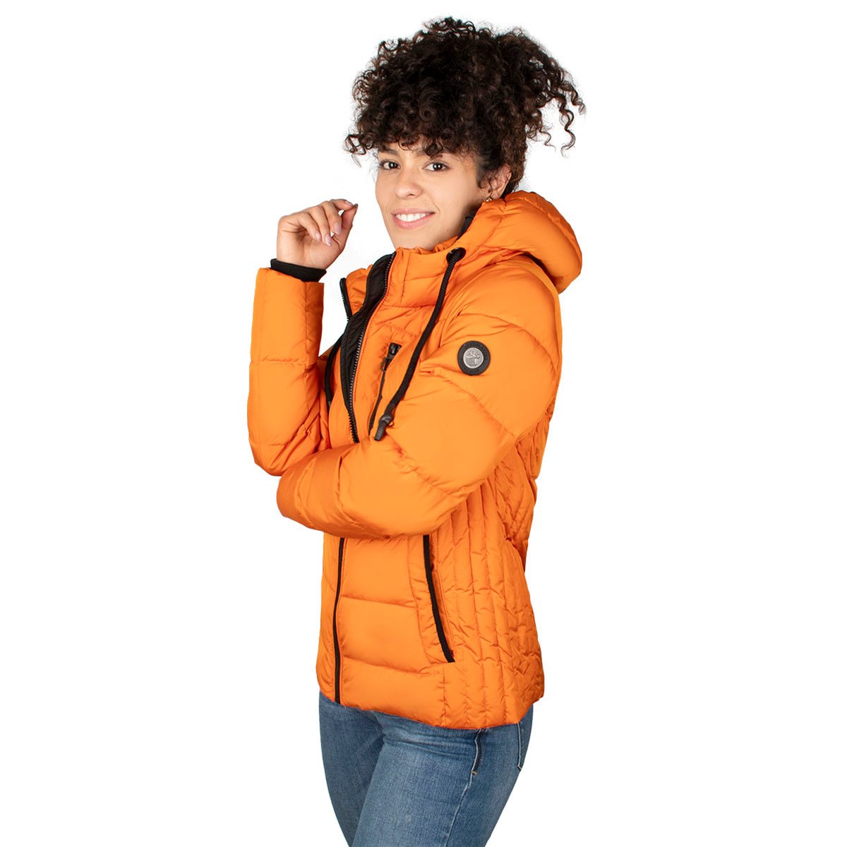 Foto 4 pulgar | Chamarra Greenlander Capitonada Gorro Ajustable Para Mujer