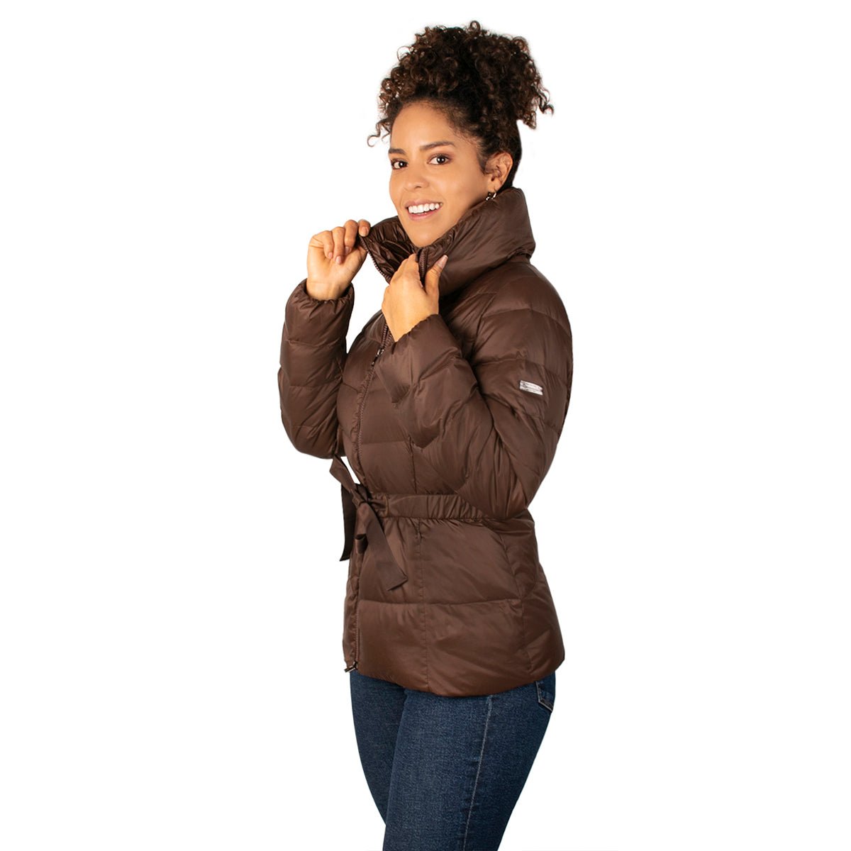 Foto 3 pulgar | Chamarra Greenlander Capitonada Cinta Ajustable Para Mujer