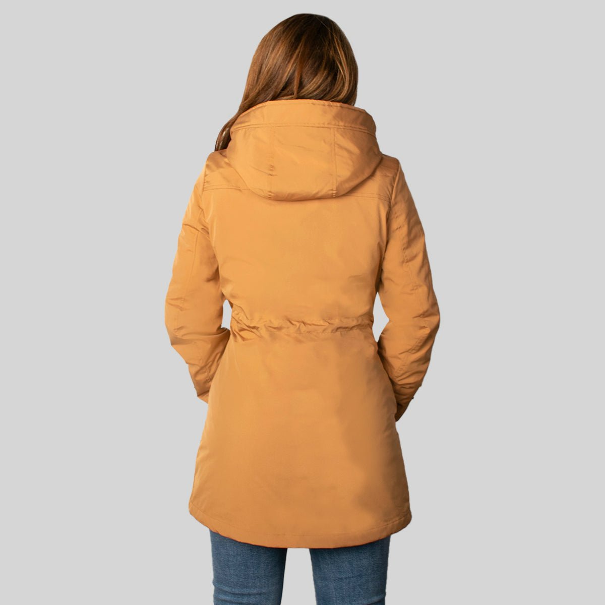 Foto 4 pulgar | Chamarra Greenlander Rompevientos Con Capucha Color Camel Para Mujer