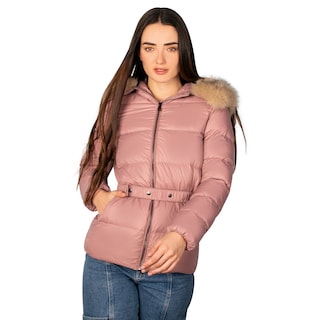 Foto 1 | Chamarra Greenlander Capitonada De Pluma Con Cuello Fur Para Mujer