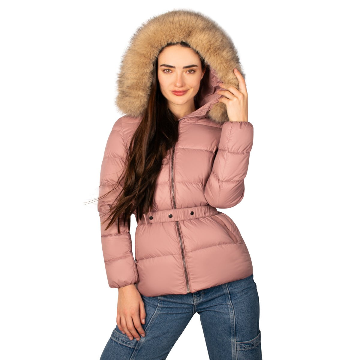 Foto 4 pulgar | Chamarra Greenlander Capitonada De Pluma Con Cuello Fur Para Mujer