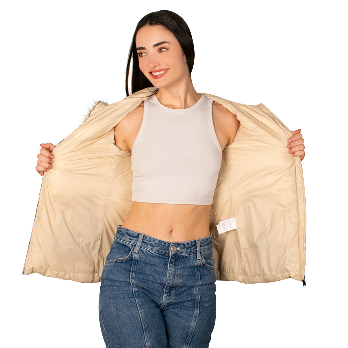 Foto 3 pulgar | Chamarra Greenlander Capitonada De Pluma Con Cuello Fur Para Mujer