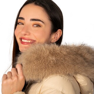 Foto 5 | Chamarra Greenlander Capitonada De Pluma Con Cuello Fur Para Mujer