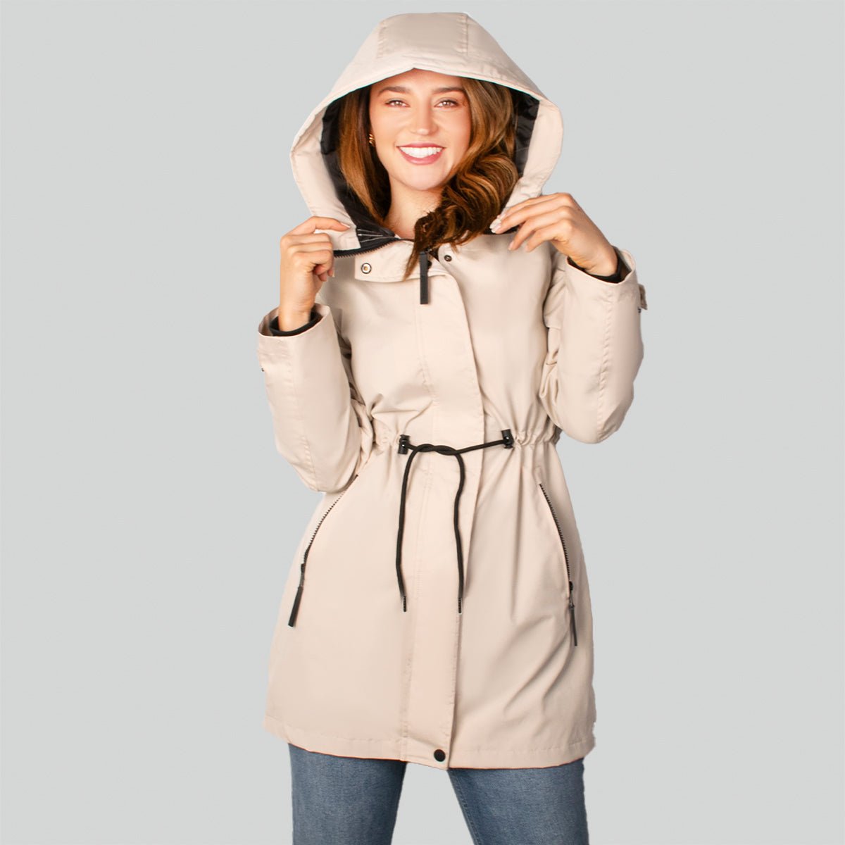 Chamarra Greenlander Rompevientos Con Gorro Fijo Para Mujer