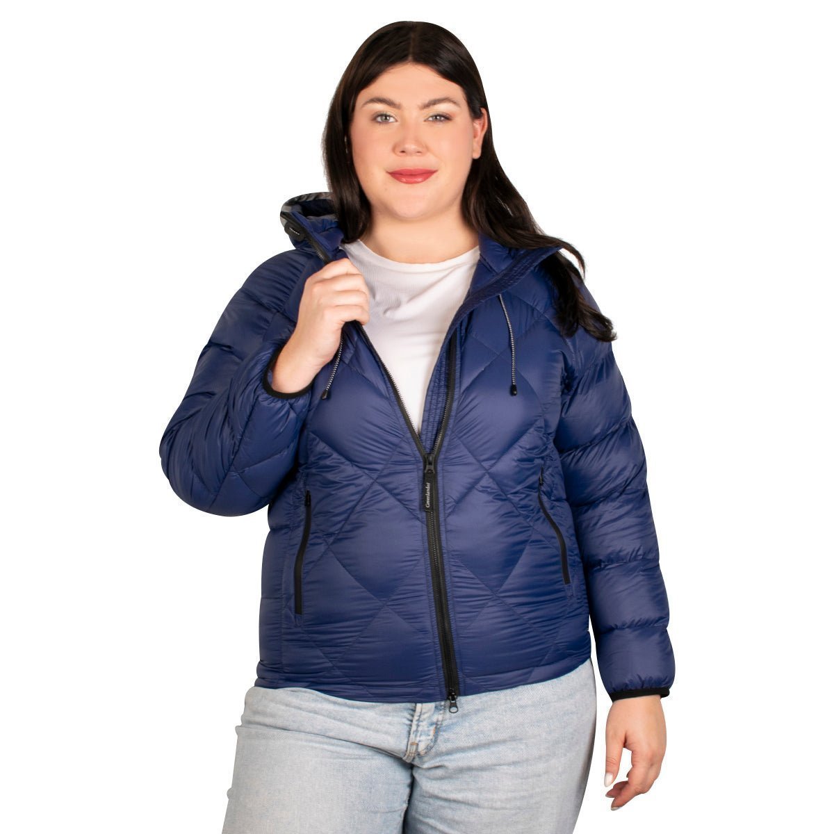 Foto 2 pulgar | Chamarra Greenlander Capitonada Con Gorro Tallas Extra Para Mujer