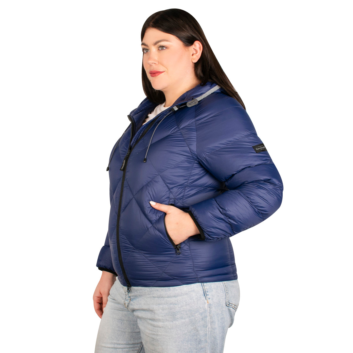 Foto 6 pulgar | Chamarra Greenlander Capitonada Con Gorro Tallas Extra Para Mujer