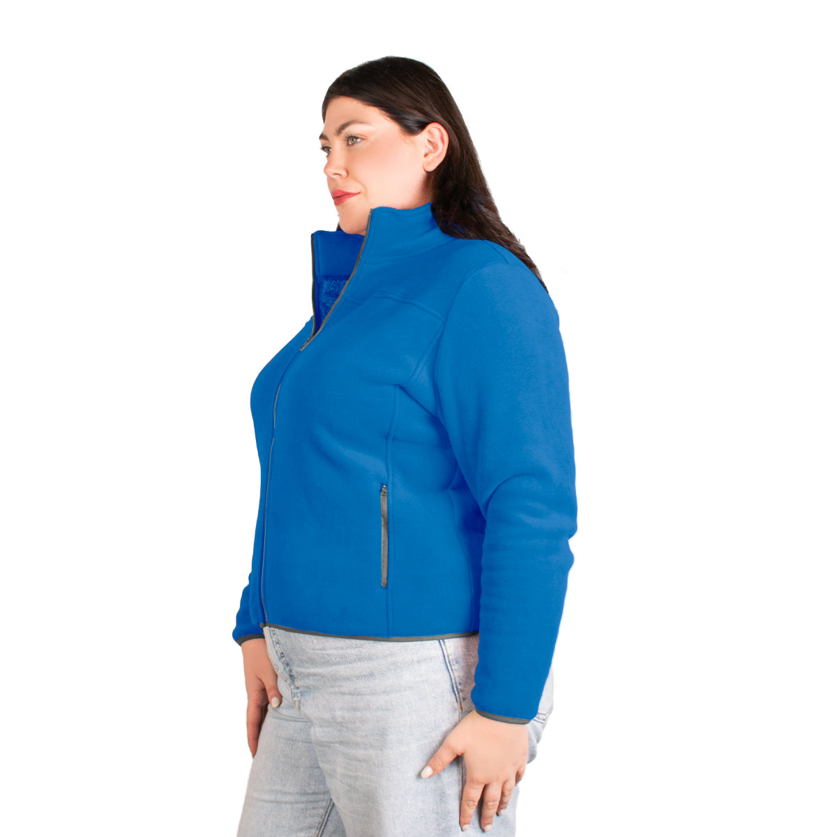 Foto 4 pulgar | Sudadera Greenlander Eco Fleece Con Fur Tallas Extra Color Azul Claro Para Dama
