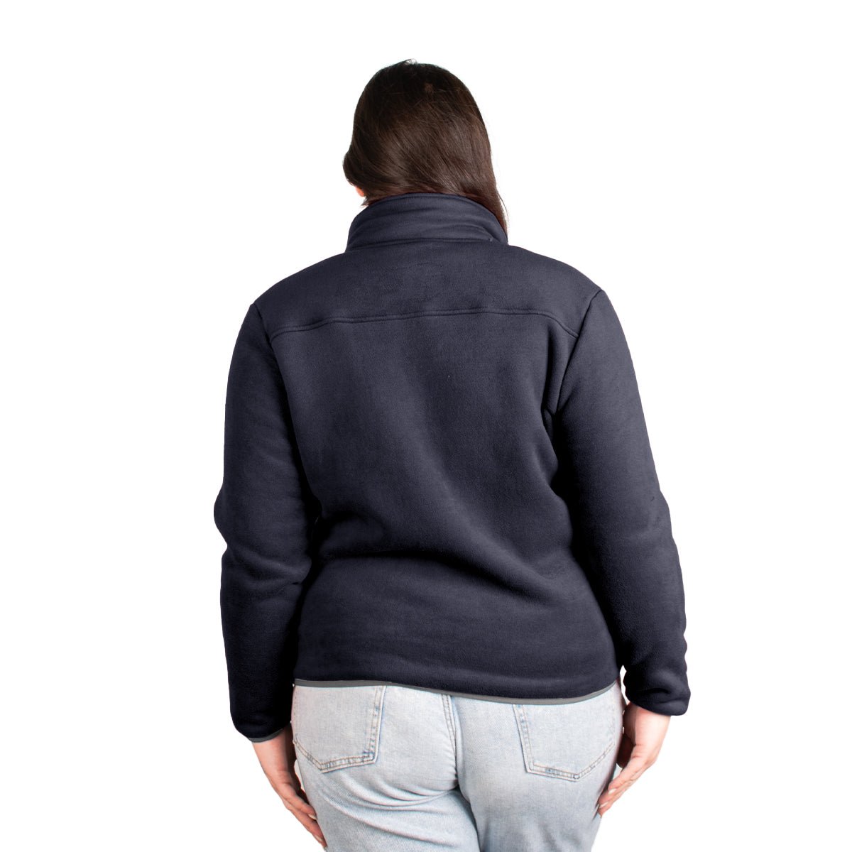 Foto 3 pulgar | Sudadera Greenlander Eco Fleece Con Fur Tallas Extra Color Azul Marino Para Dama