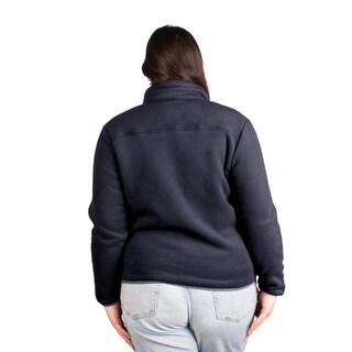 Foto 2 | Sudadera Greenlander Eco Fleece Con Fur Tallas Extra Color Azul Marino Para Dama