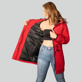 Foto 2 | Chamarra Greenlander Rompevientos Con Gorro Fijo Para Mujer