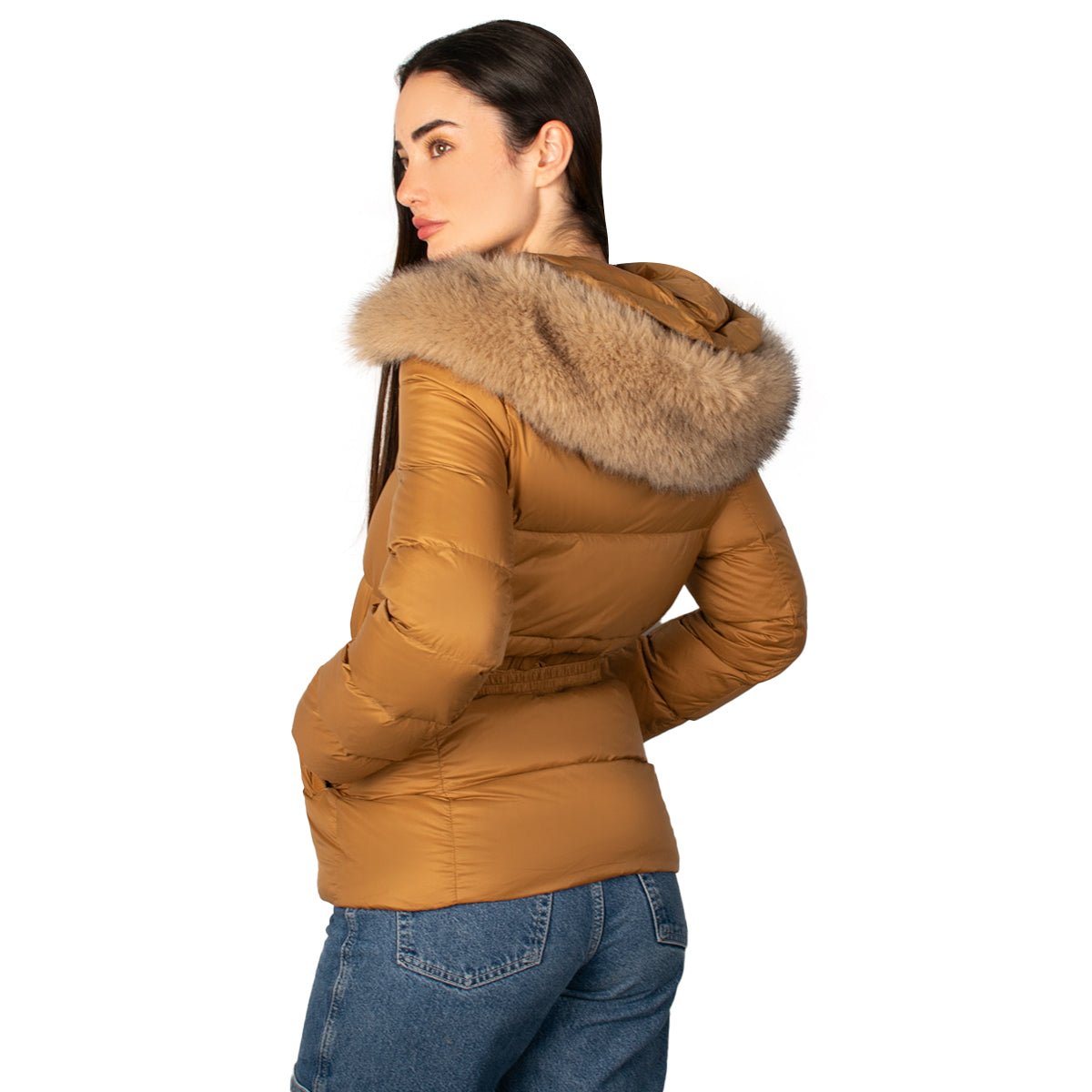 Foto 7 pulgar | Chamarra Greenlander Capitonada De Pluma Con Cuello Fur Para Mujer