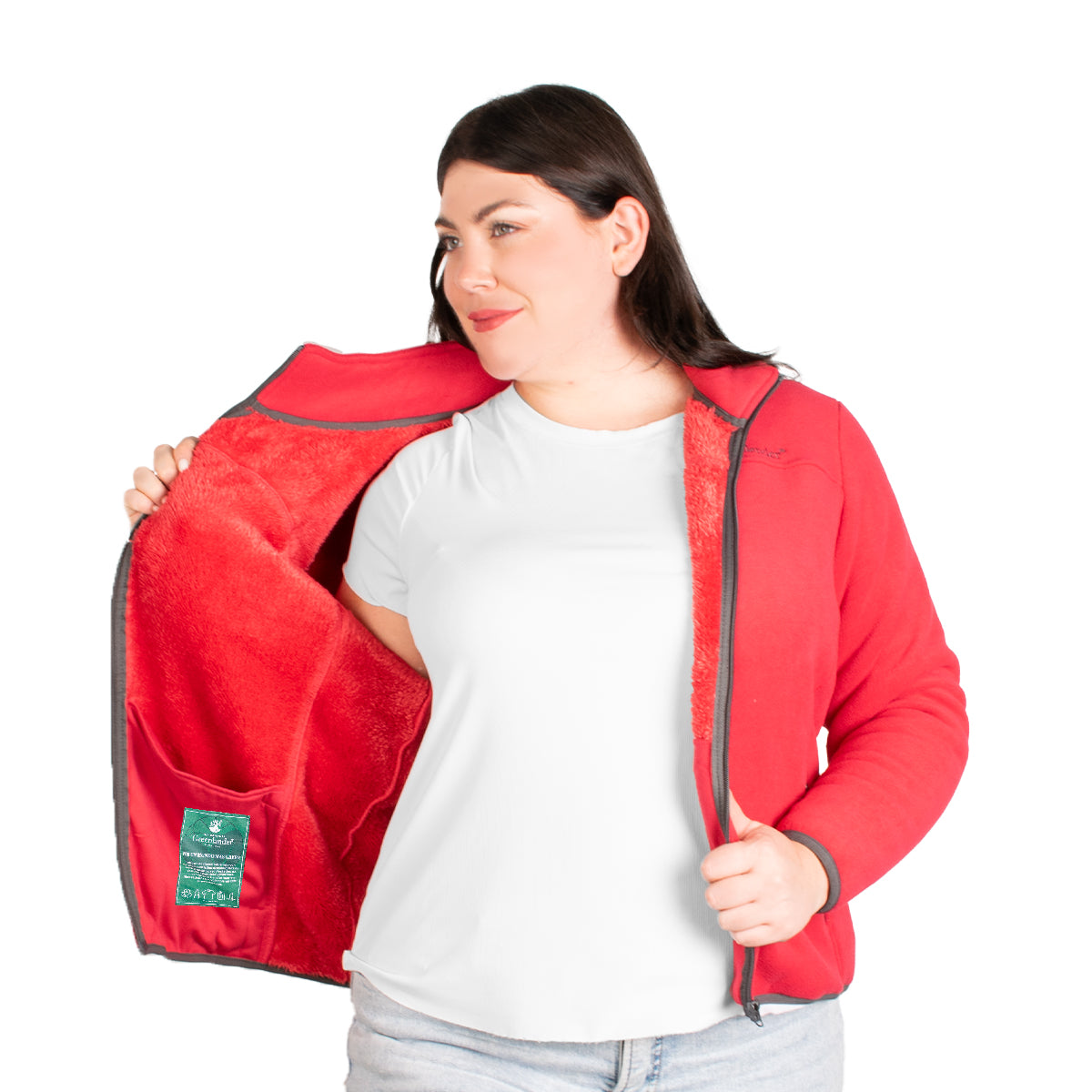 Foto 3 pulgar | Sudadera Greenlander Eco Fleece Con Fur Tallas Extra Para Dama