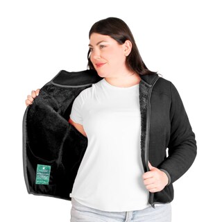Foto 5 | Sudadera Greenlander Eco Fleece Con Fur Tallas Extra Para Dama