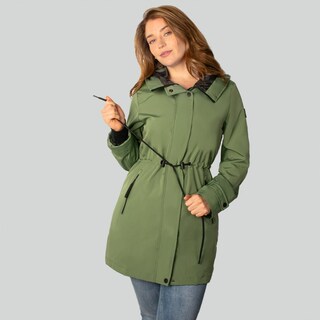 Foto 5 | Chamarra Greenlander Rompevientos Con Gorro Fijo Para Mujer