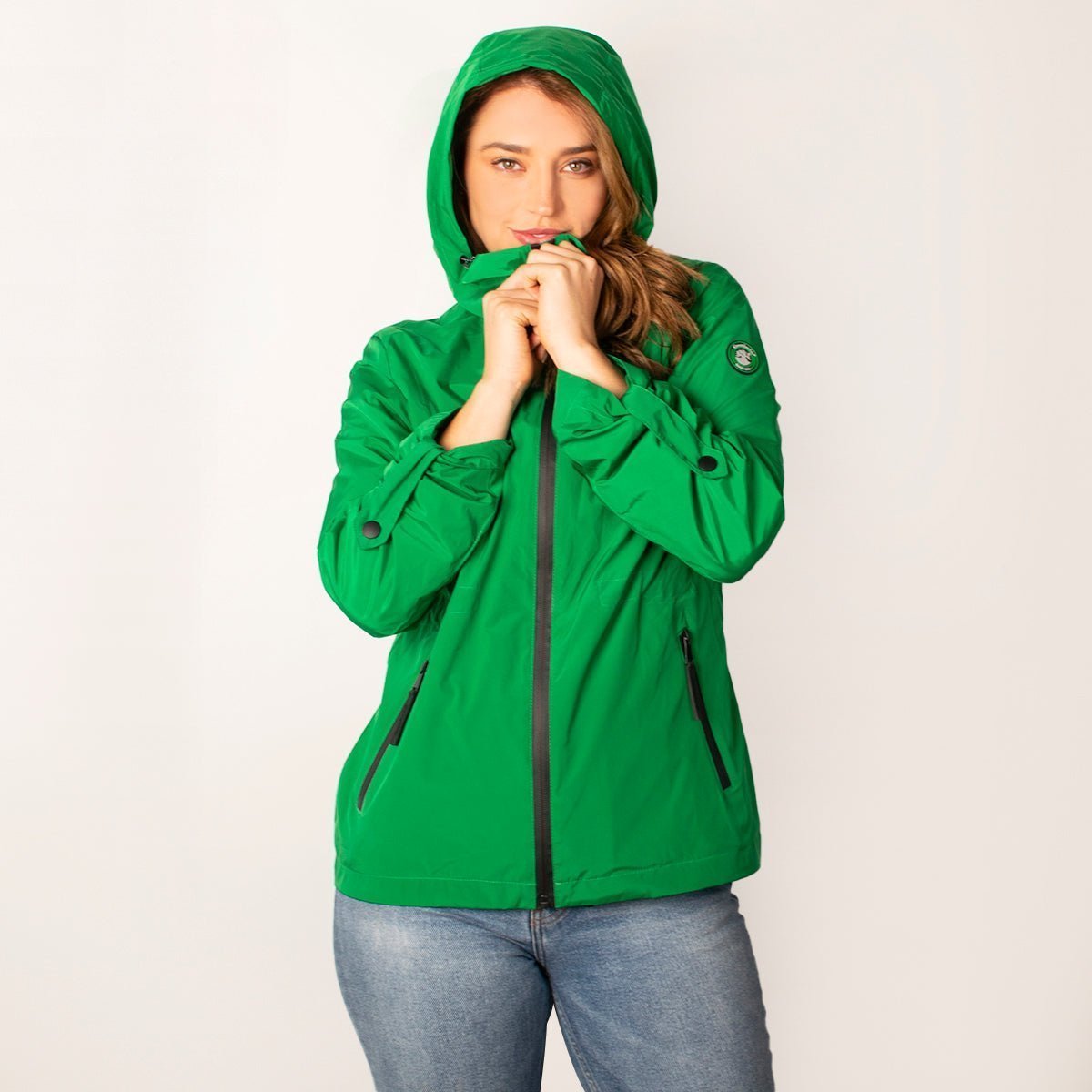 Chamarra Greenlander Rompevientos Ligero Con Capucha Para Mujer