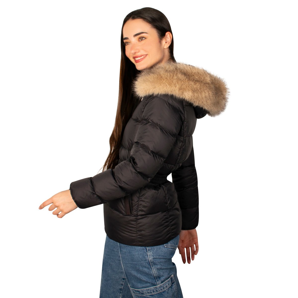 Foto 5 pulgar | Chamarra Greenlander Capitonada De Pluma Con Cuello Fur Para Mujer