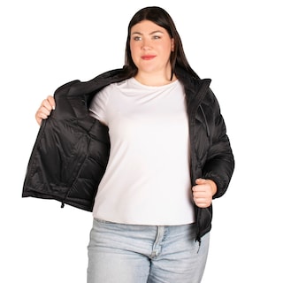 Foto 2 | Chamarra Greenlander Capitonada Con Gorro Tallas Extra Para Mujer