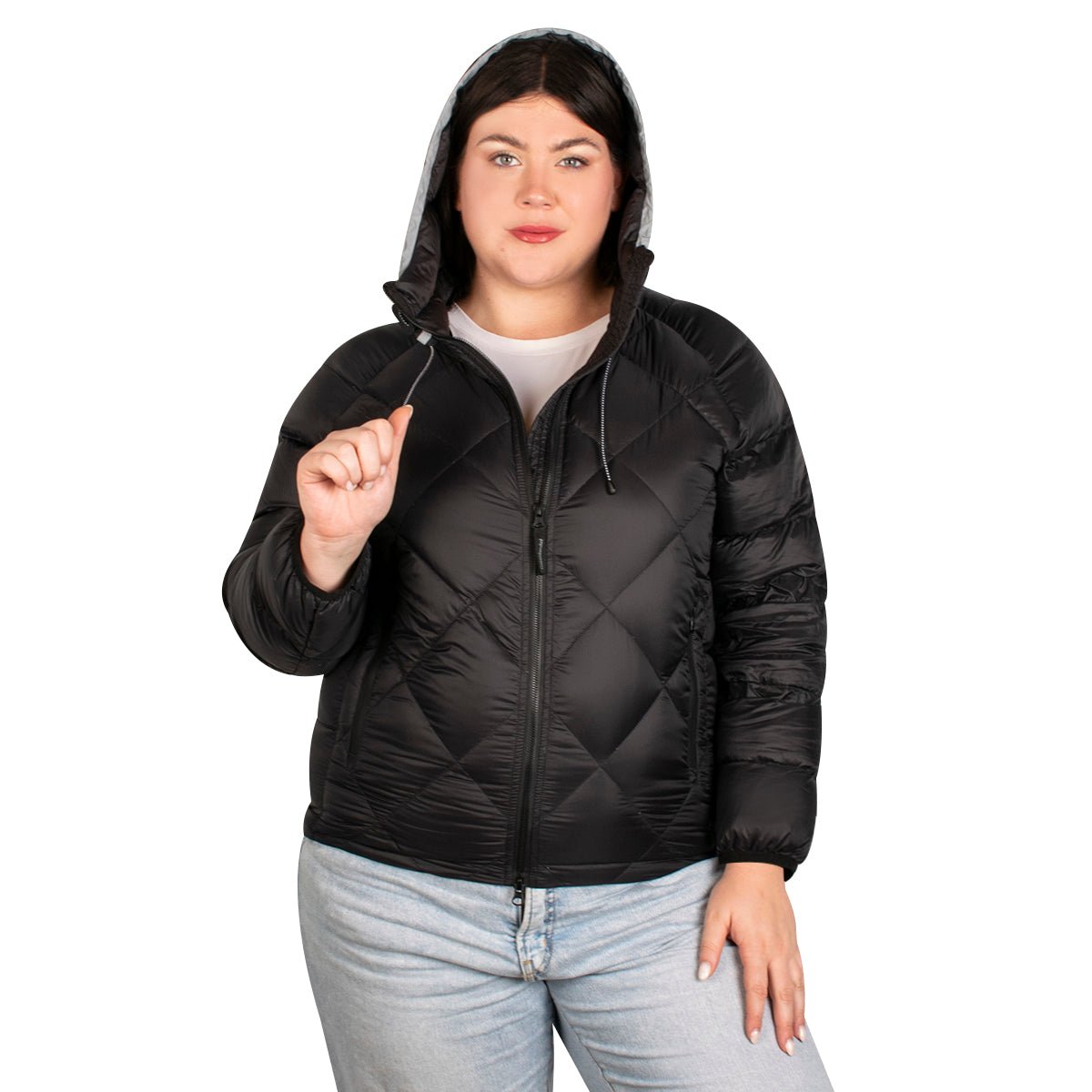 Foto 6 pulgar | Chamarra Greenlander Capitonada Con Gorro Tallas Extra Para Mujer