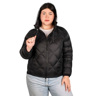 Foto 5 | Chamarra Greenlander Capitonada Con Gorro Tallas Extra Para Mujer