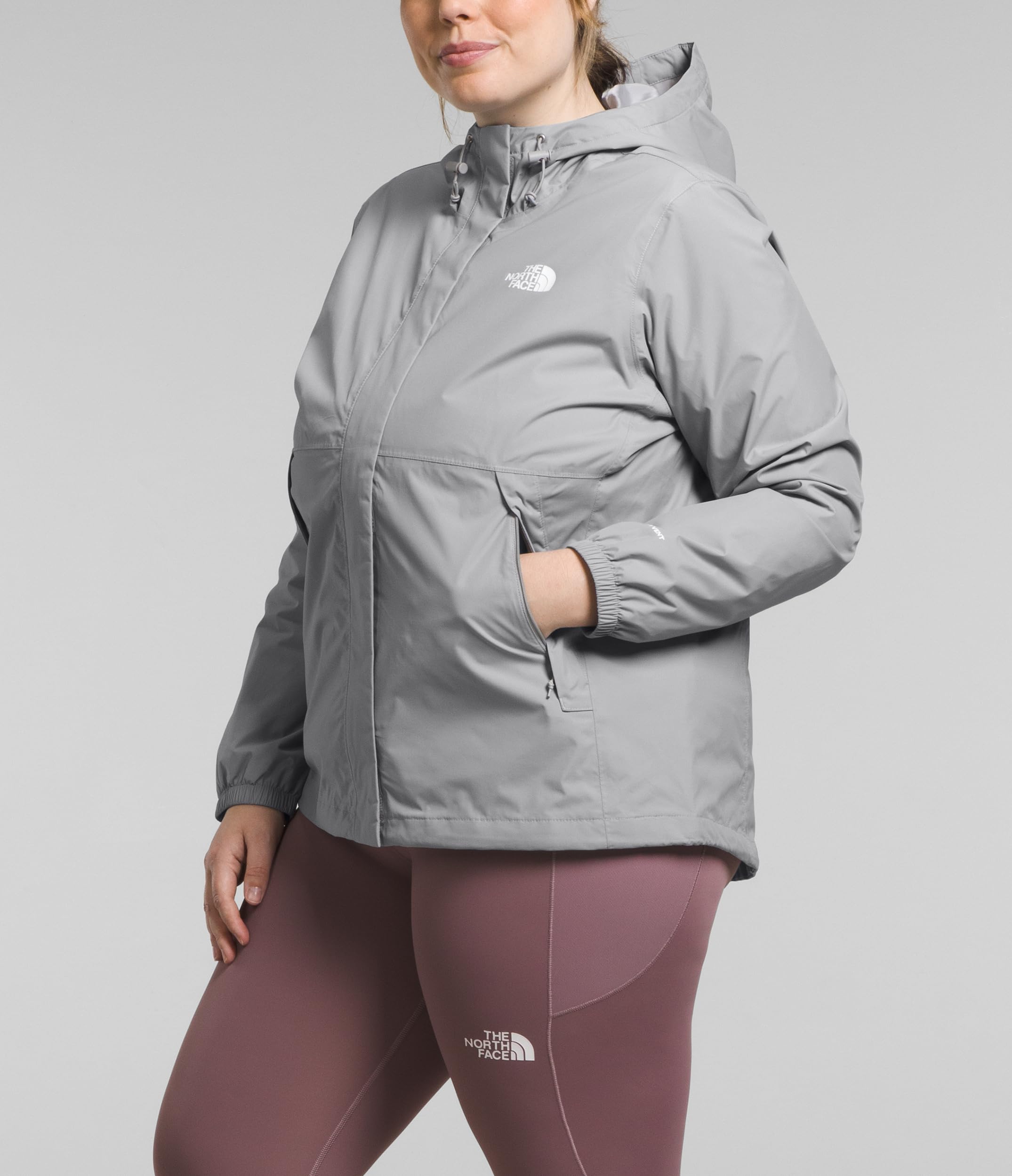 Foto 3 | Chaqueta The North Face Antora Impermeable Para Mujer En S Meld Grey - Venta Internacional.