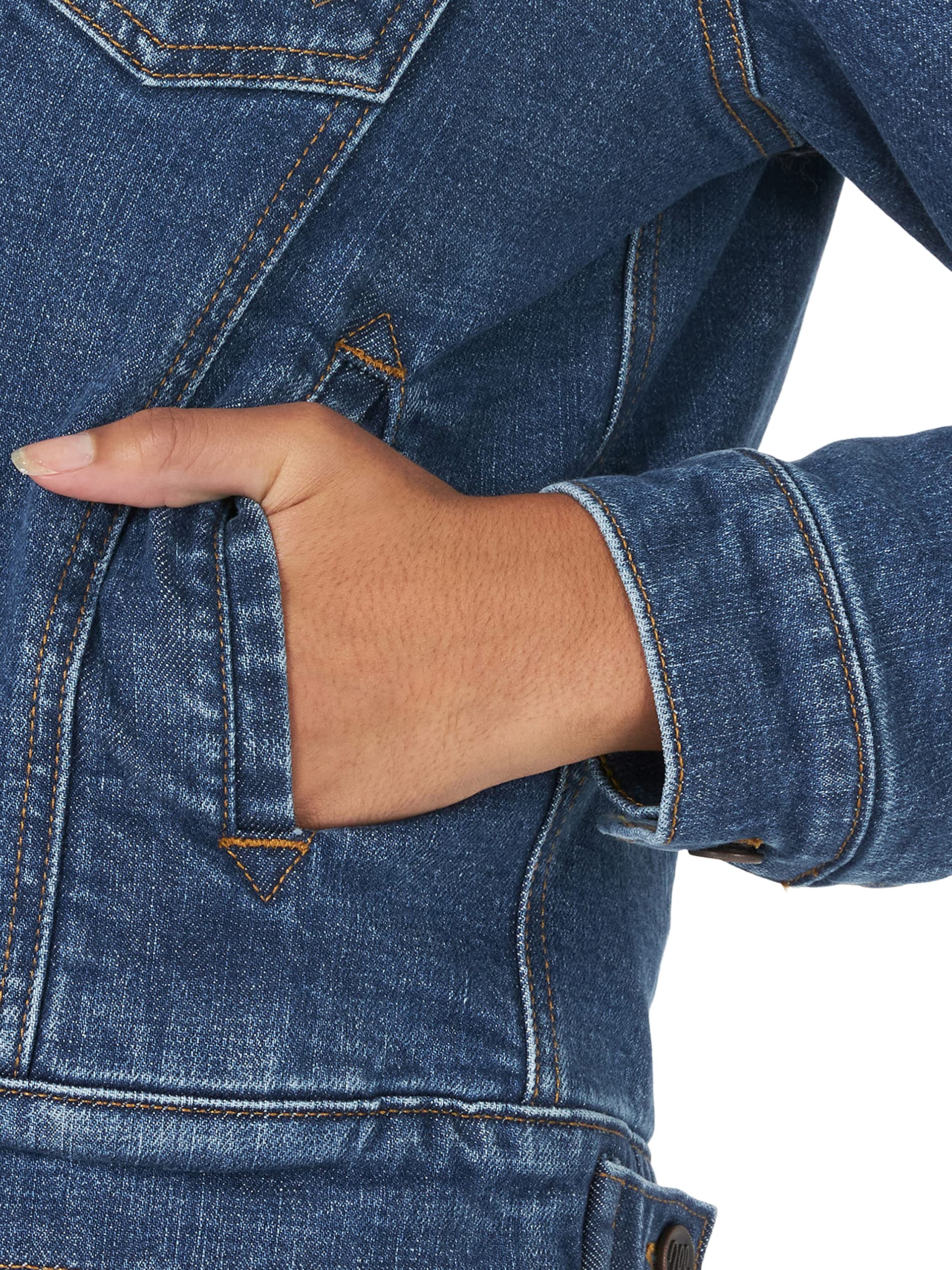 Foto 4 pulgar | Chaqueta Wrangler De Mezclilla Retro Con Forro Sherpa Para Mujer, Xxl - Venta Internacional.