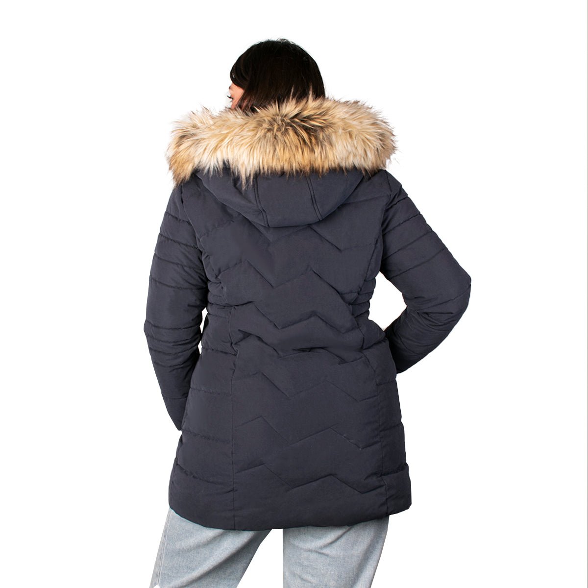 Foto 5 pulgar | Chamarra Greenlander Capitonada Con Gorro Desmontable Tallas Extra Para Mujer
