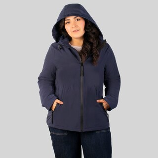 Foto 4 | Chamarra Greenlander Rompevientos Gorro Oculto Tallas Extra Para Mujr