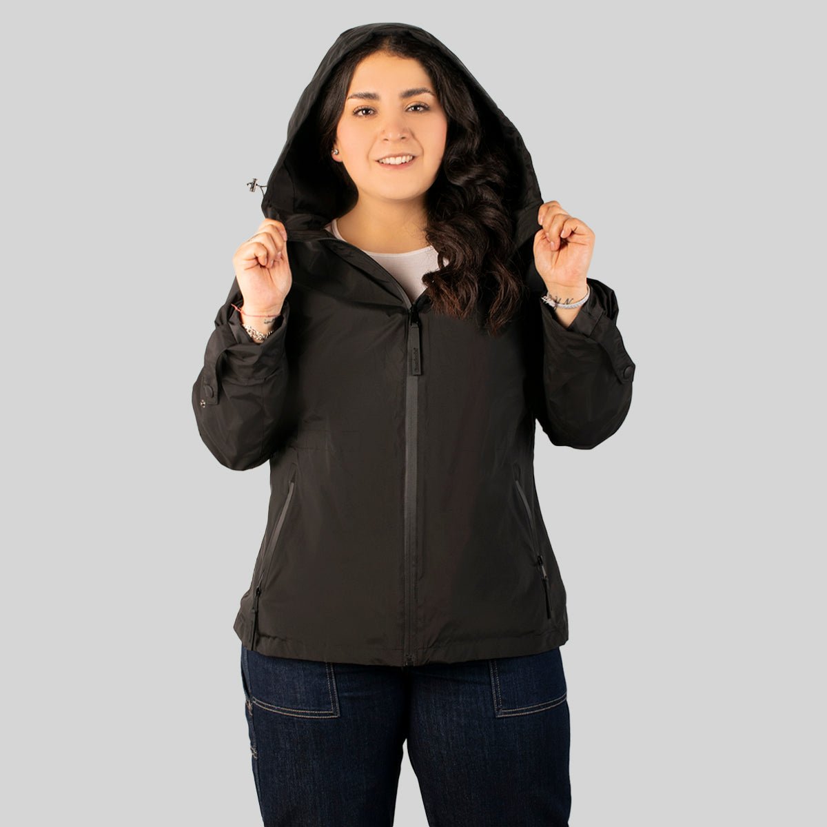 Foto 4 pulgar | Chamarra Greenlander Rompevientos Con Gorro Tallas Extra Para Mujer