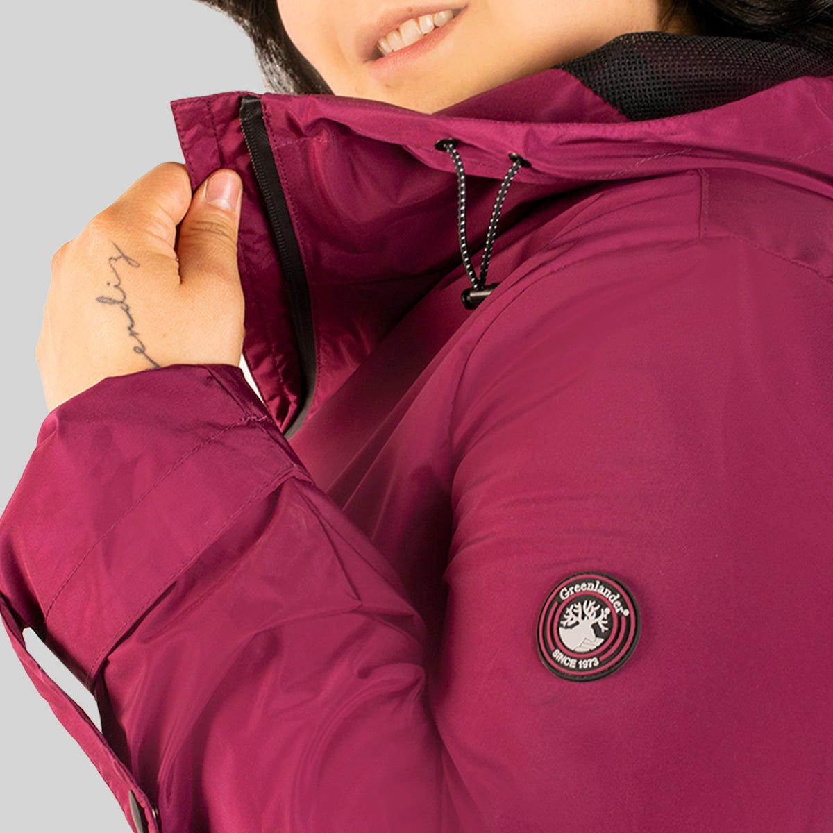 Foto 5 pulgar | Chamarra Greenlander Rompevientos Con Gorro Tallas Extra Para Mujer