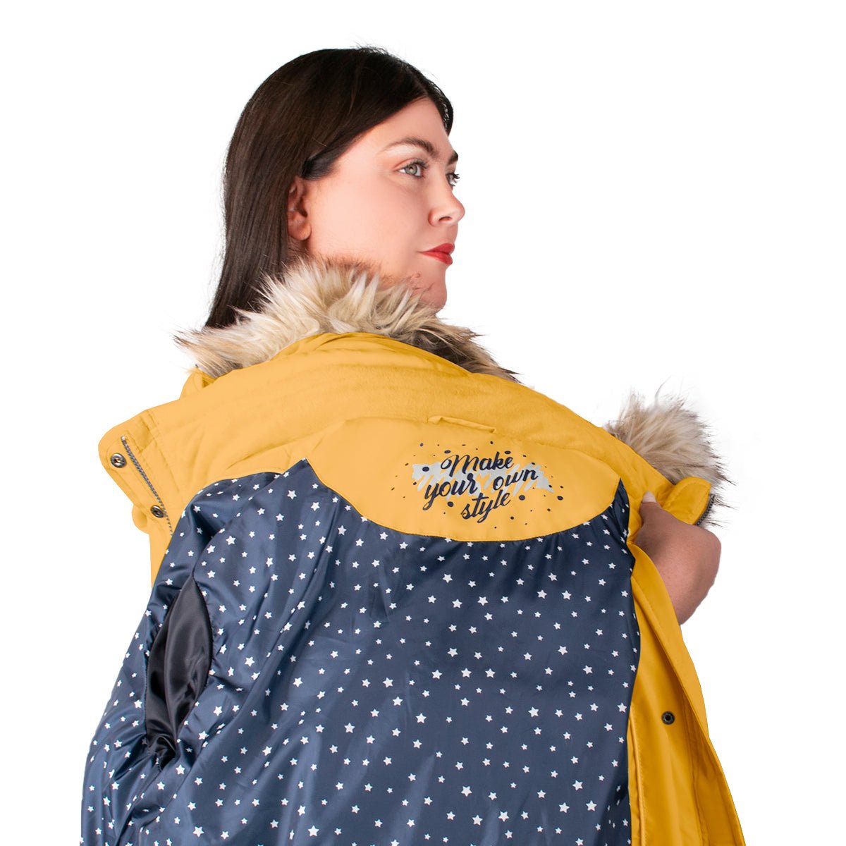 Foto 7 pulgar | Chamarra Greenlander Capitonada Con Gorro Desmontable Tallas Extra Para Mujer