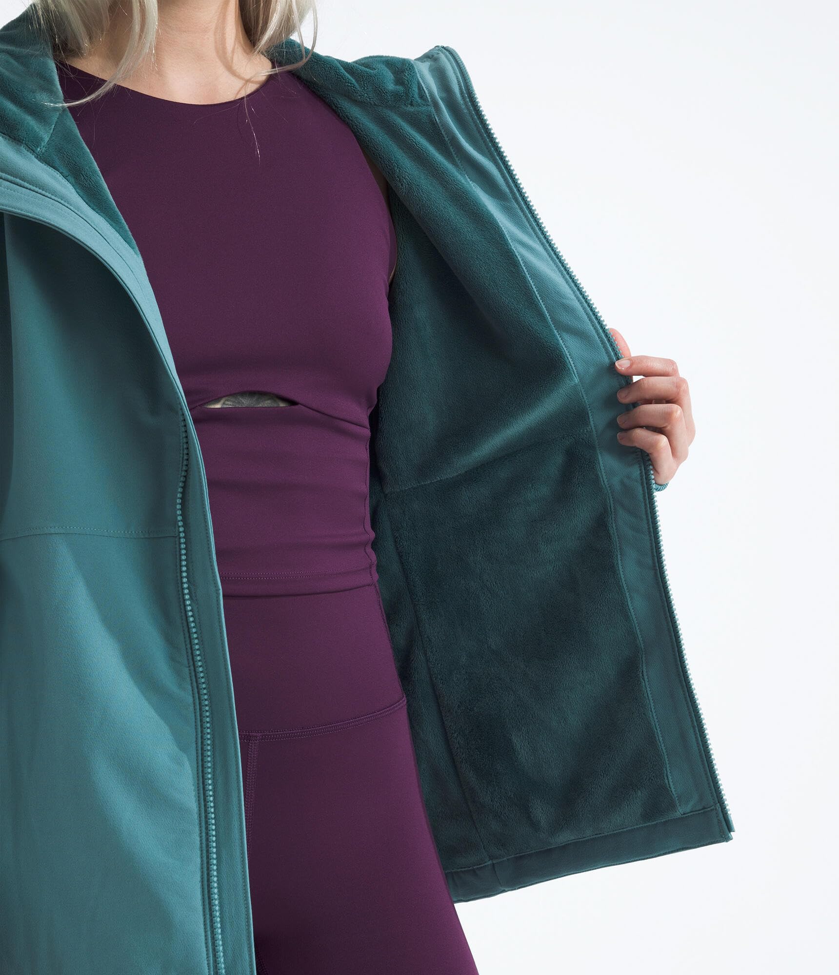 Foto 6 pulgar | Chaqueta The North Face Shelbe Raschel De Forro Polar Con Capucha Para Mujer, Azul - Venta Internacional.