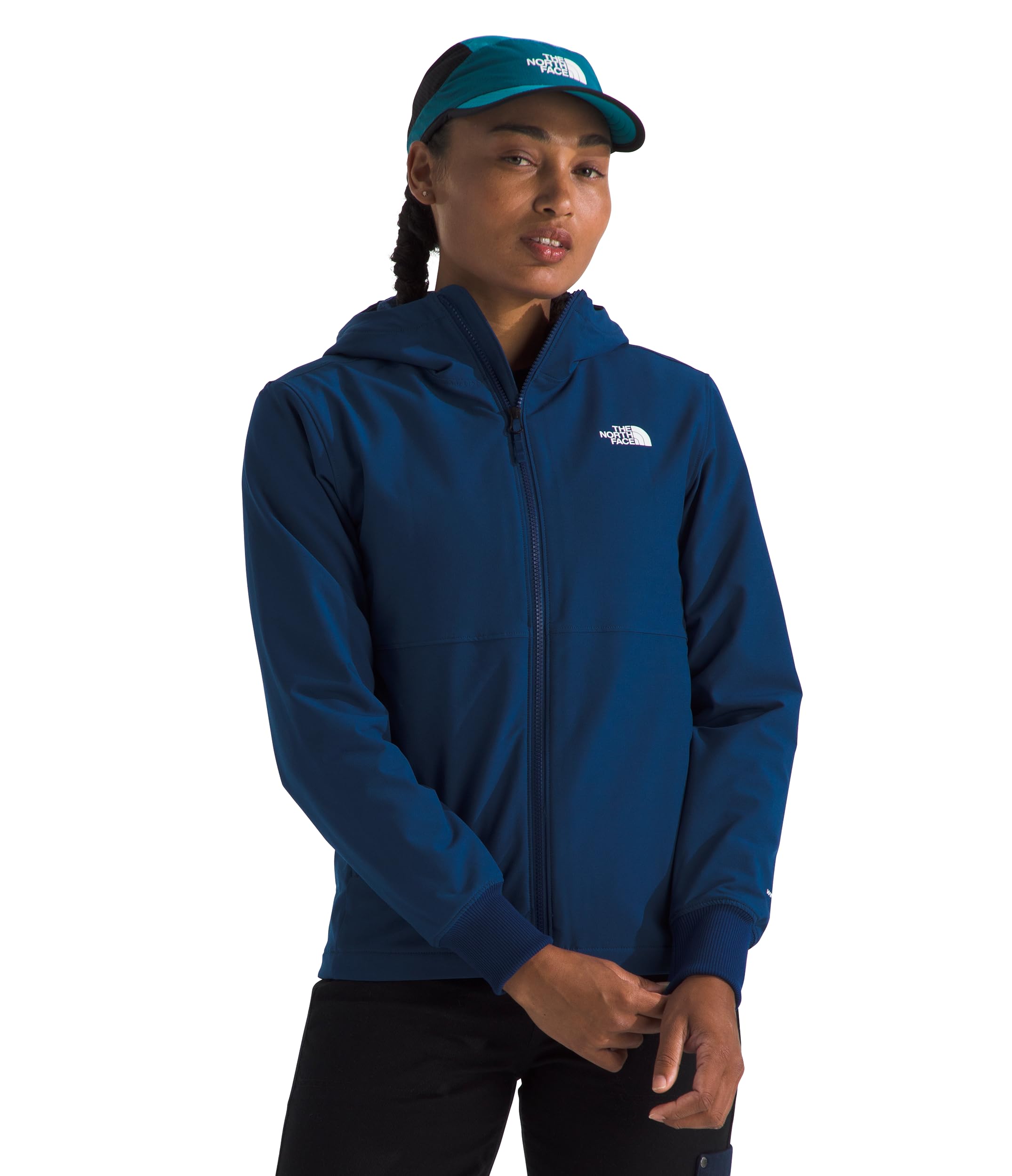 Foto 2 pulgar | Chaqueta The North Face Shelbe Raschel De Forro Polar Con Capucha Azul Para Mujer - Venta Internacional.