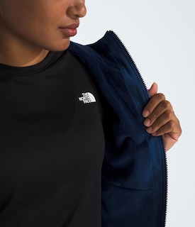Foto 5 | Chaqueta The North Face Shelbe Raschel De Forro Polar Con Capucha Azul Para Mujer - Venta Internacional.
