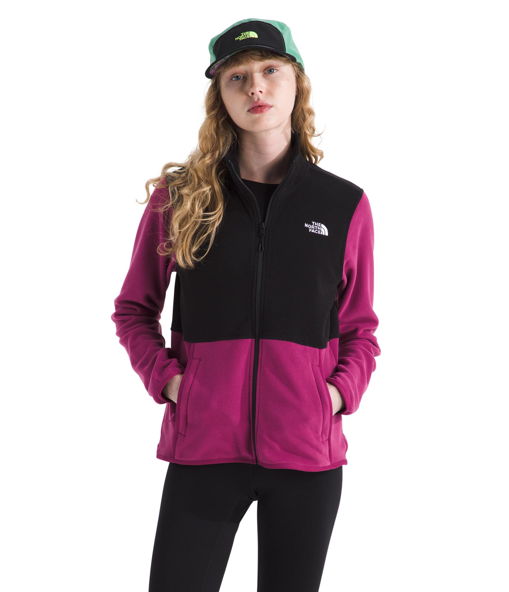 Foto 1 | Chaqueta Polar The North Face Glacier Para Mujer Cyber Berry/tnf Negra - Venta Internacional.