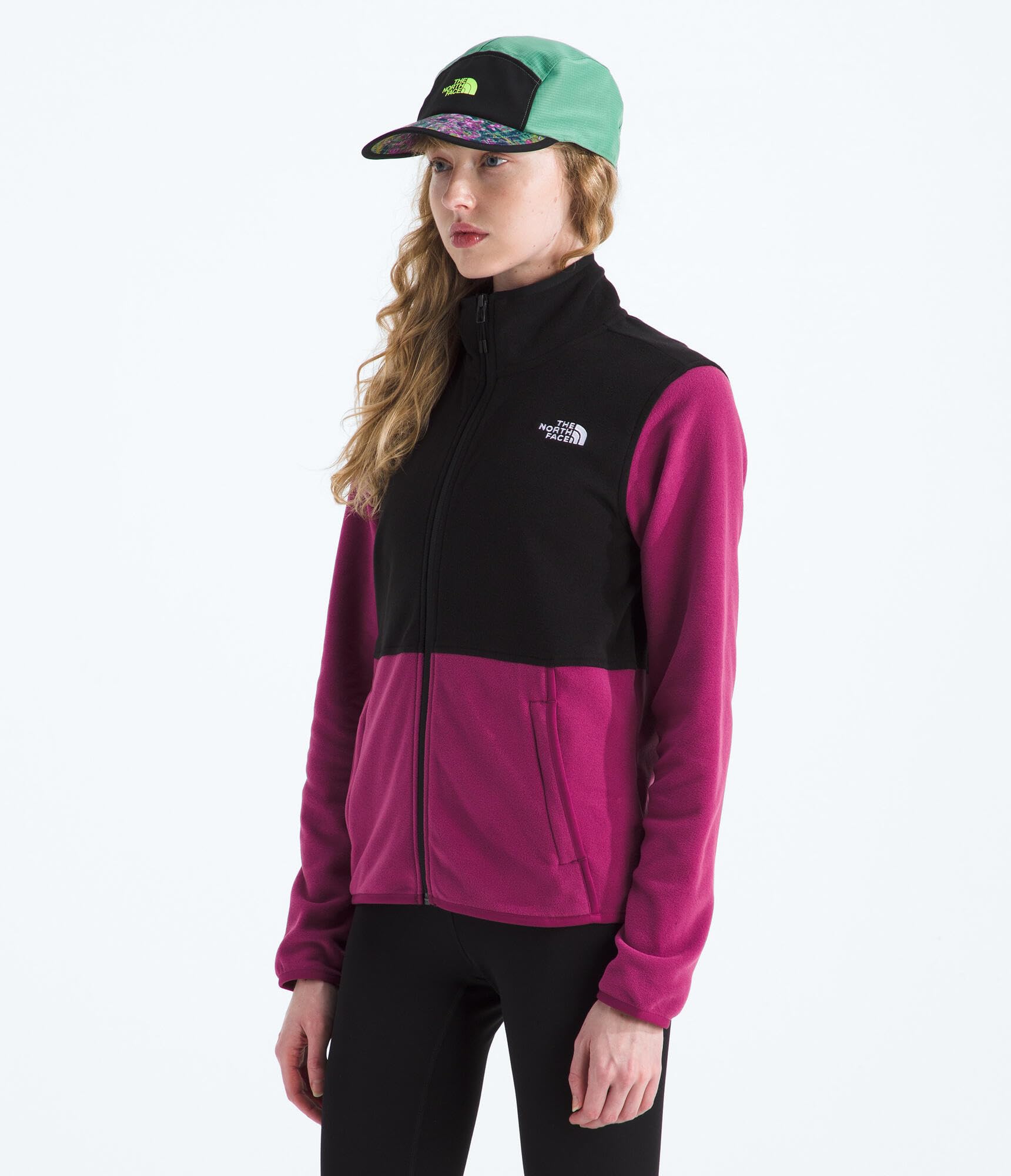 Foto 3 pulgar | Chaqueta Polar The North Face Glacier Para Mujer Cyber Berry/tnf Negra - Venta Internacional.