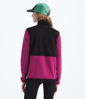 Foto 3 | Chaqueta Polar The North Face Glacier Para Mujer Cyber Berry/tnf Negra - Venta Internacional.