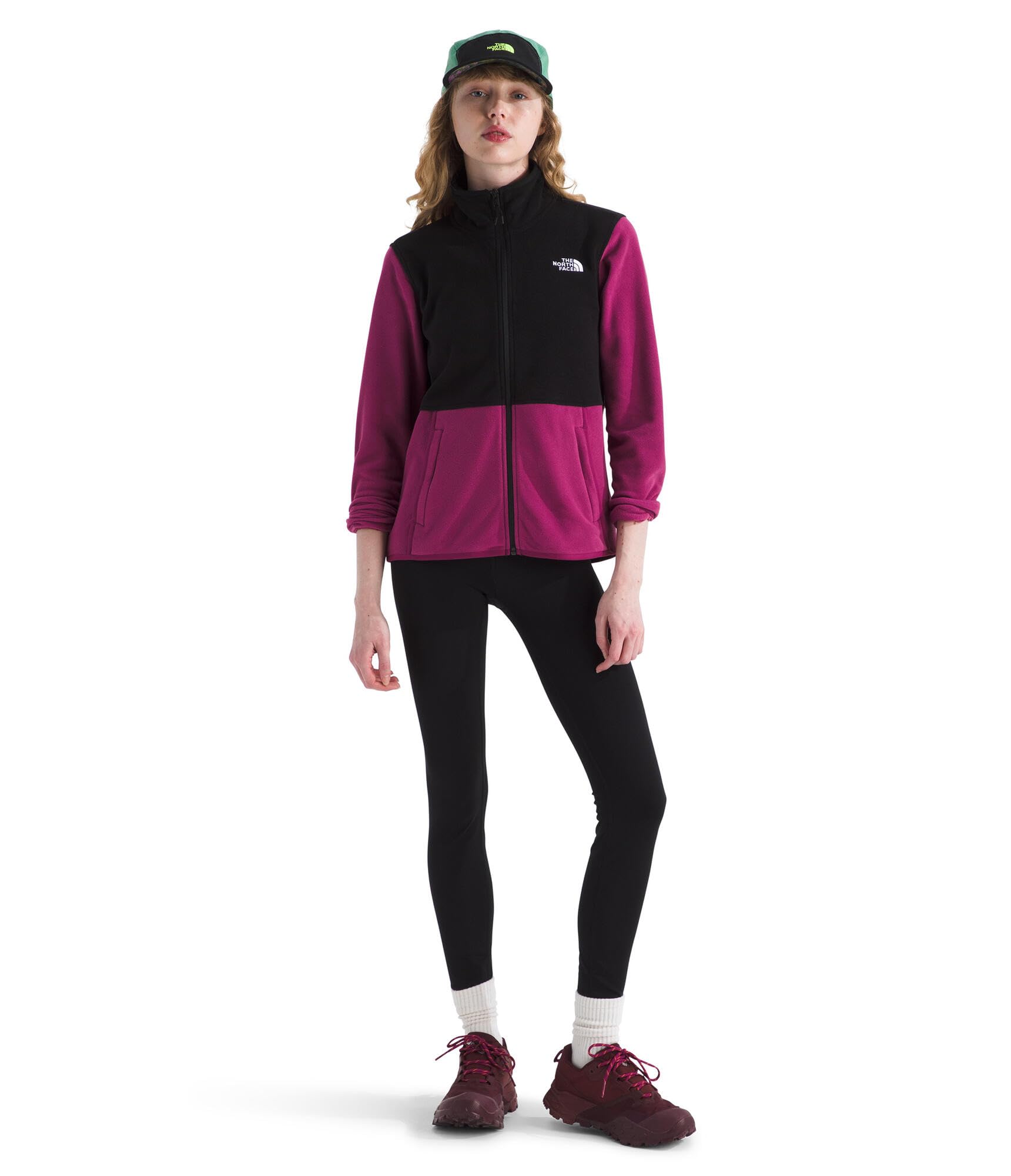Foto 5 pulgar | Chaqueta Polar The North Face Glacier Para Mujer Cyber Berry/tnf Negra - Venta Internacional.